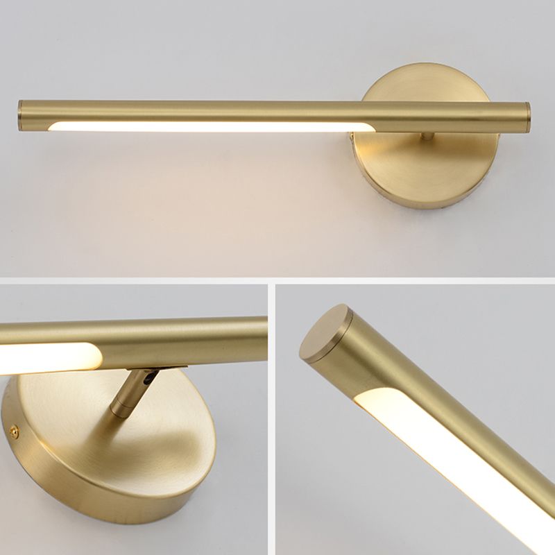 Mid-Century Luxury Style Linear Wall Mounted Vanity Lights Metal Vanity Lighting Fixtures for Bathroom