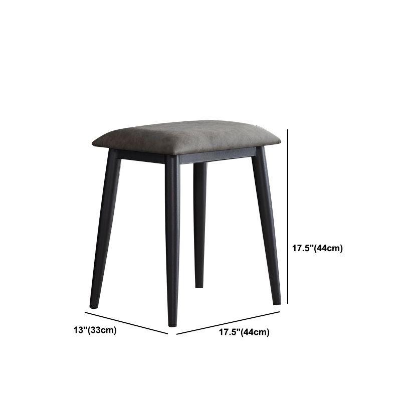 Contemporary Stone Vanity, 2 Storage Drawers With Stool, Black/White