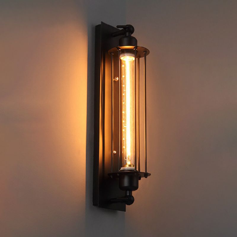 Illuminazione da parete rettangolo metallica in stile industriale 1 lampada da parete leggera