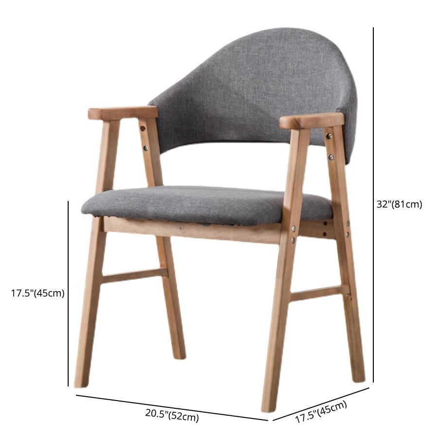 Chaise d'intérieur en bois de style moderne, chaises latérales de salle à manger à dossier ouvert de 20 pouces de large
