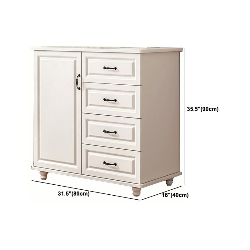 Mid-Century Modern Accent Cabinet Square Storage Cabinet with Drawer