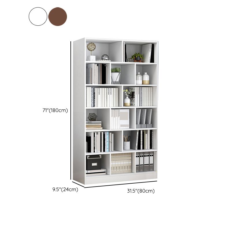 Standard Engineered Wood Book Shelf Contemporary Closed Back Bookshelf