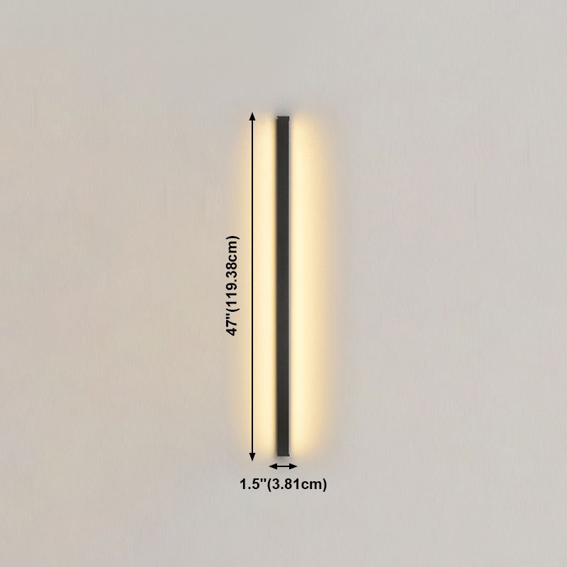 Lineare Form Metallwand Licht moderne ein Lichtwandleuchte in Schwarz