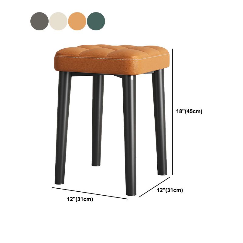 Water Resistant Ottoman Square Metal Frame Fabric Tufted Standard