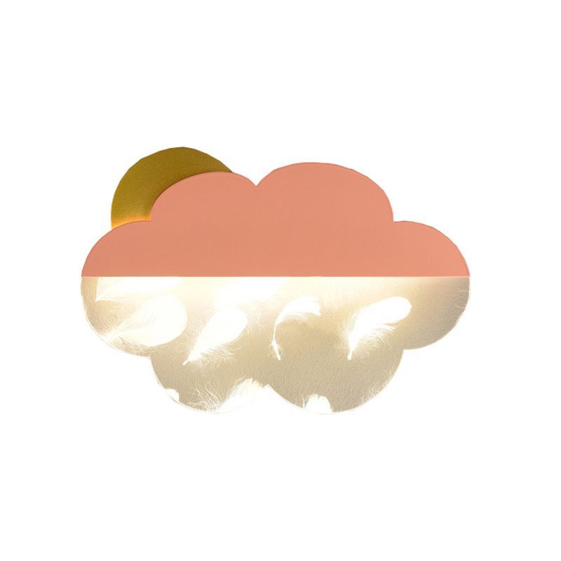 Lampada da parete a parete a forma di nuvola in metallo a 1 luci a parete montata a parete