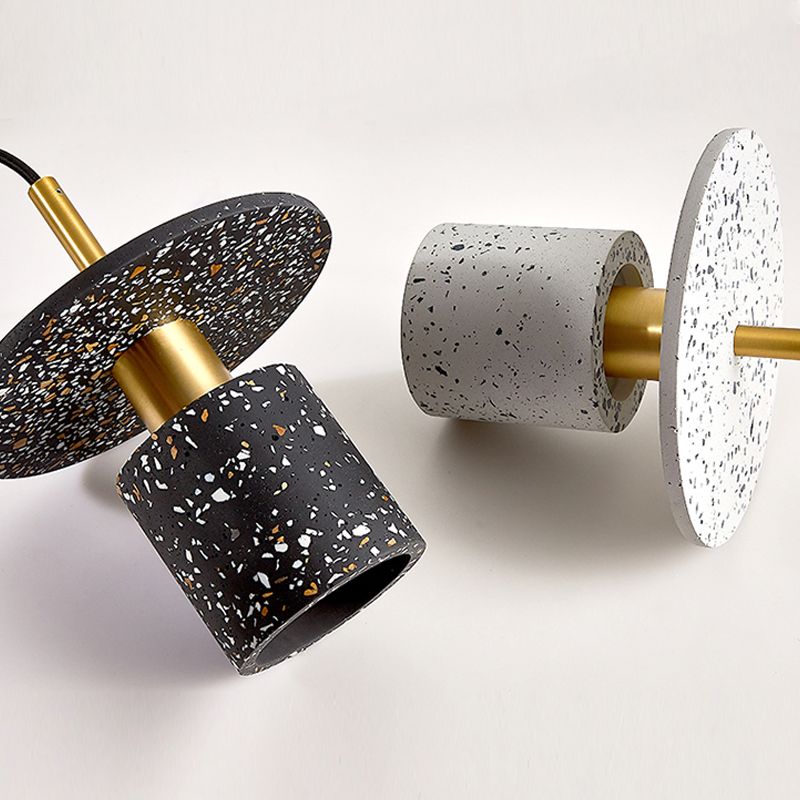 Marble UFO Shape Hanging Lights Modern Style 1 Head Hanging Mount Fixture for Restaurant