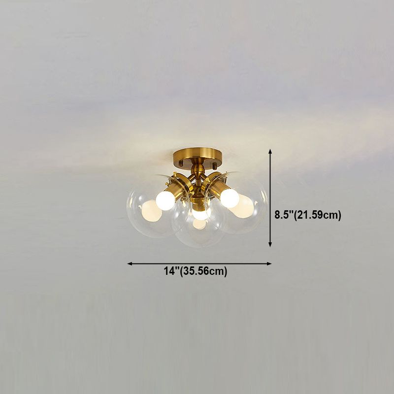 Glass Round Ceiling Mount Light Minimalist-Style Flush Mount Ceiling Light Fixture