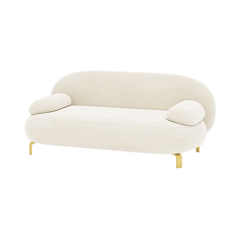 Contemporary 27.55" H Microsuede Pillow Top Arm Sofa for Living Room