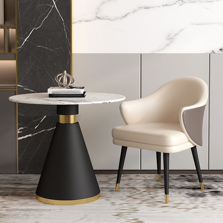 Glam 1/2/5 Pieces Dining Set Round Shape Sintered Stone Dining Table Set