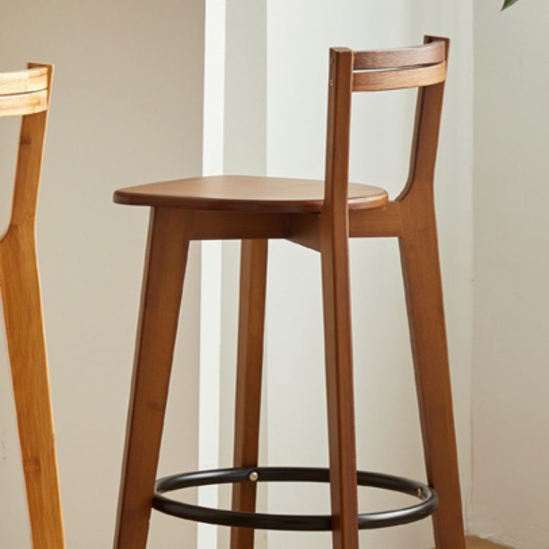Low Back Indoor Bar Stool Contemporary Bar Stool with Footrest