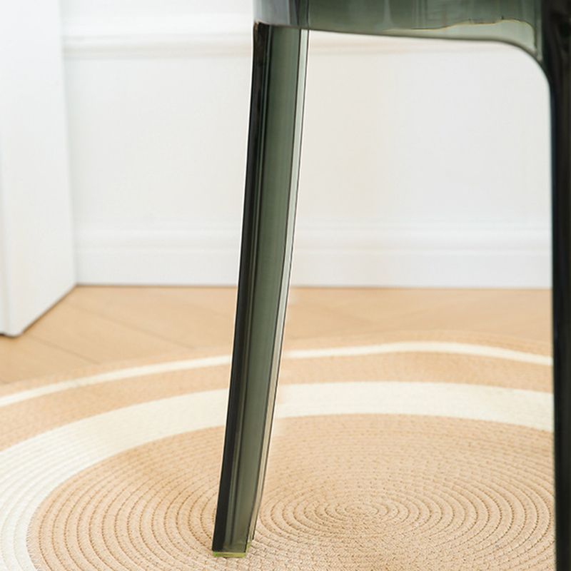 Modern Plastic Side Chair Low Back Armless Chair for Dining Room