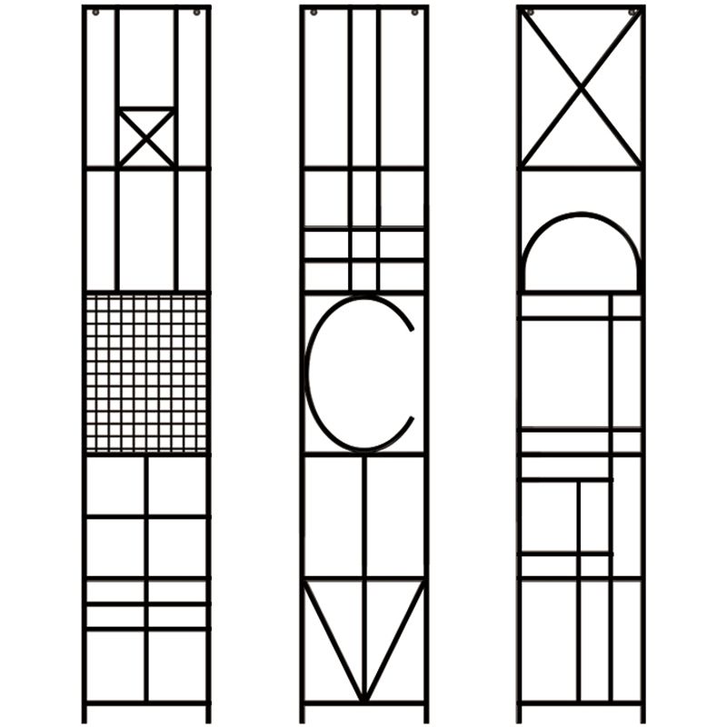 Glam Open Back Bookcase Standard Metal Bookshelf with Shelves