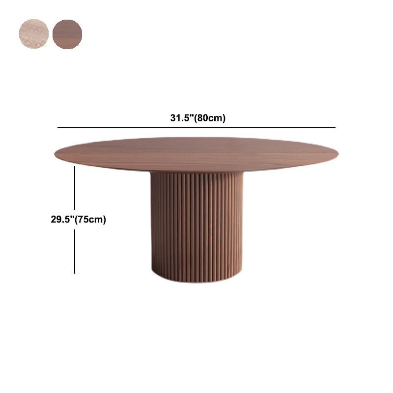 Solid Wood Home Dining Table Modern Round Dining Room Table with Pedestal Base