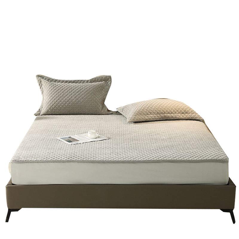 Modern Bed Sheet Set Solid Elegant Flannel Fitted Sheet for Bedroom