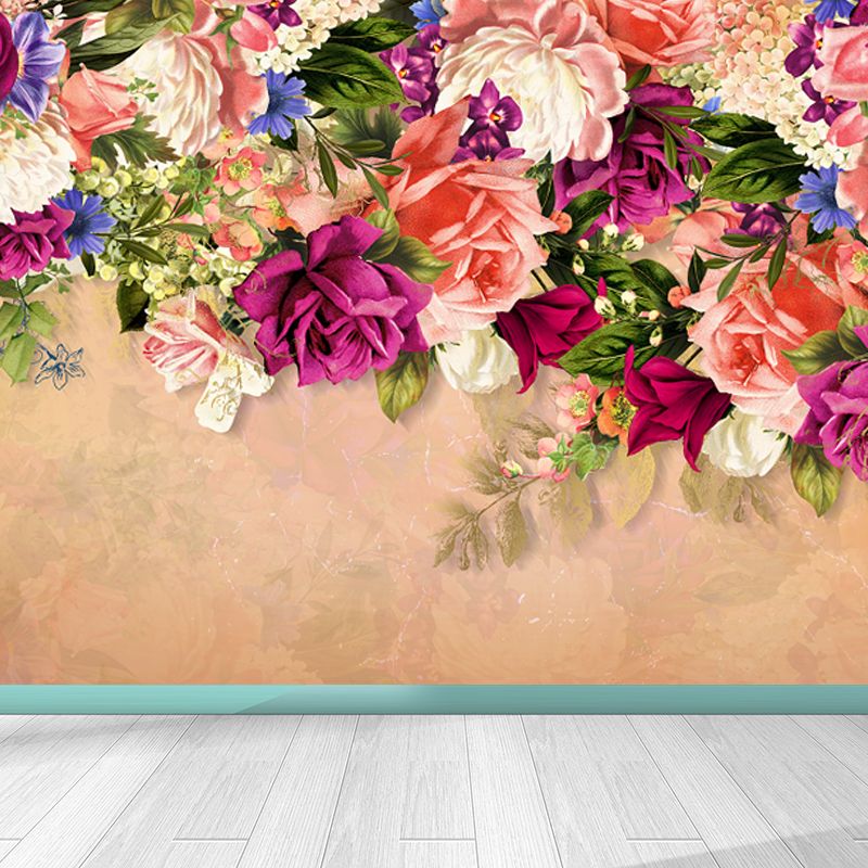 Beautiful Blooming Flower Mural Wallpaper for Girls Bedroom, Purple, Made to Measure