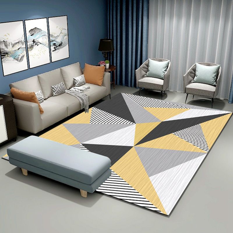 Minimalist Rug Nordic Geometric Area Carpet Washable Rug for Living Room, Home Decor