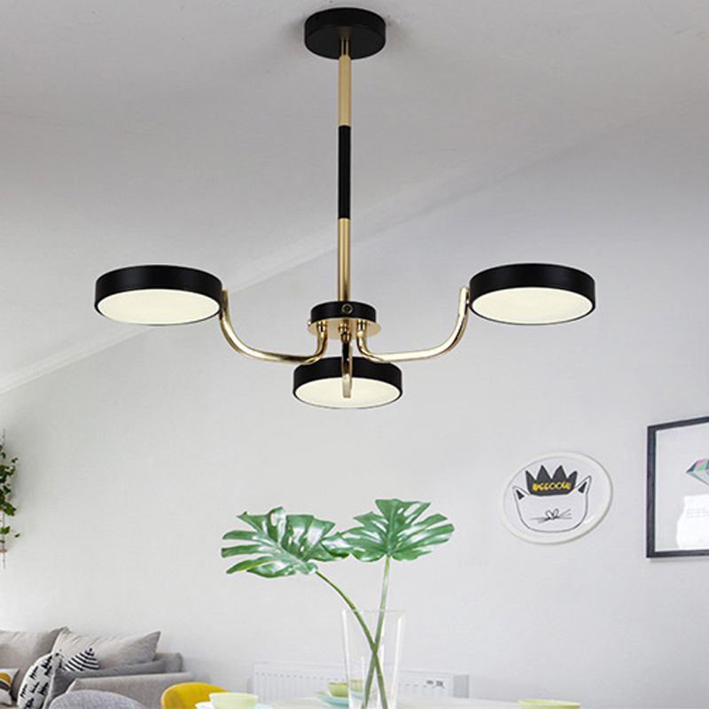 Oval Pendant Dining Room Hanging Lights Acrylic 3 Bulbs Modern style Pendant Lamps