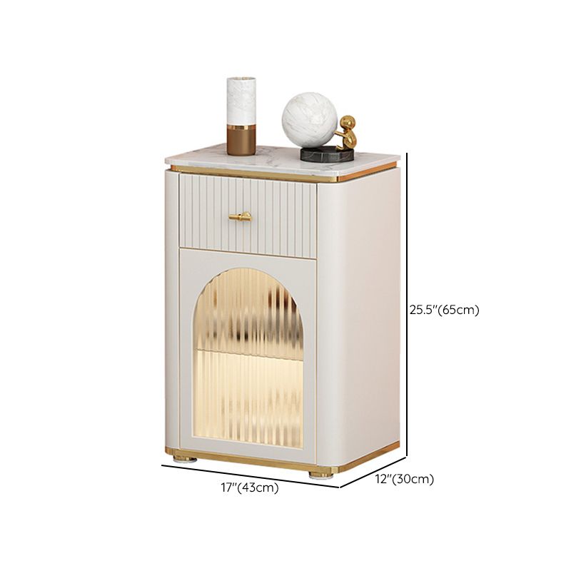 11.7 Inch Width Stone Storage Chest Classic Glam Storage Chest Dresser