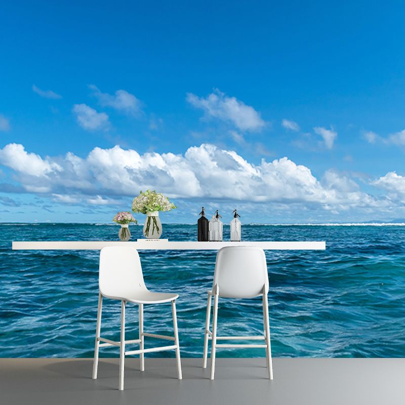 Contemporary Photography Sea Wall Mural Wallpaper Bathroom Wall Covering