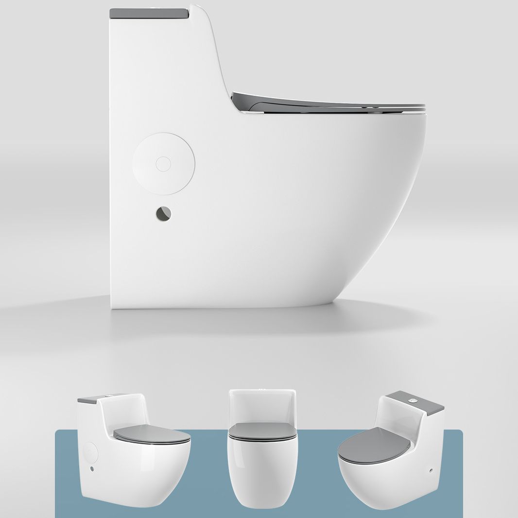 Modern Elongated Toilet Bowl Siphon Jet Flush Toilet with Seat