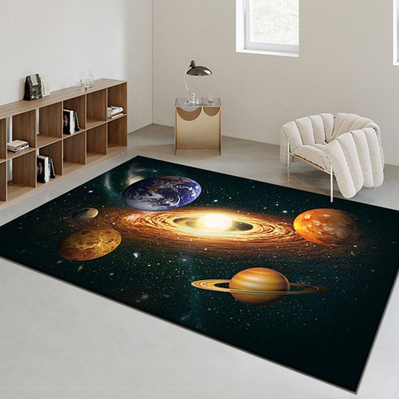 Modern Style Cosmic Pattern Rug Stain Resistant Rug for Home Decor