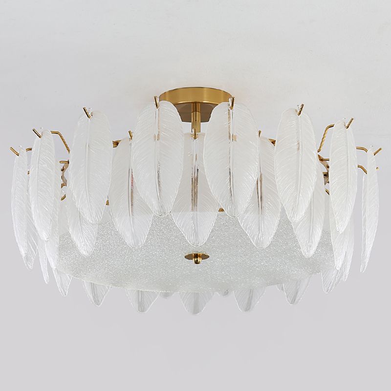 Nordic Ceiling Light Glass Flush Mount Ceiling Light Fixture for Bedroom