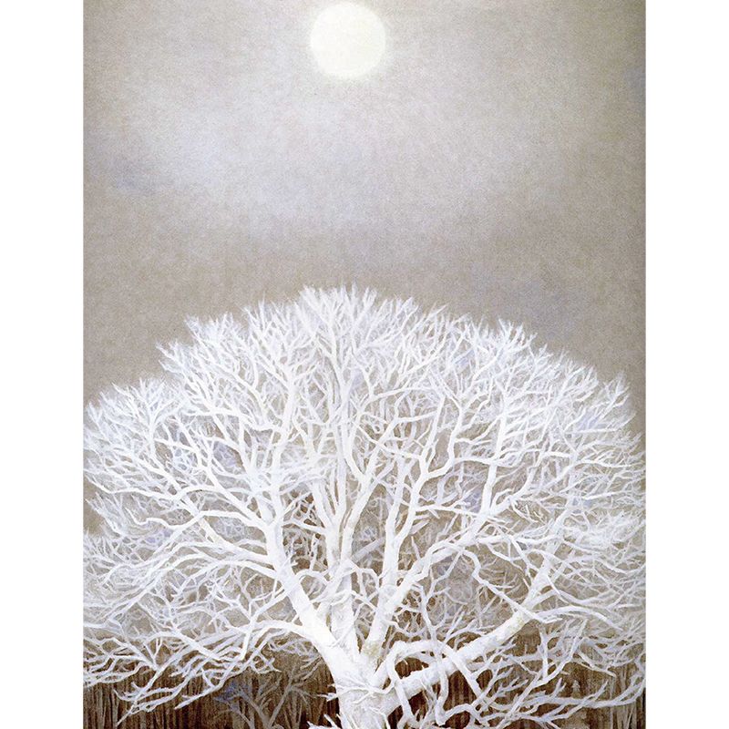 Stain Protection Tree Mural Decal Non-Woven Material Modern Wall Decor for Kitchen