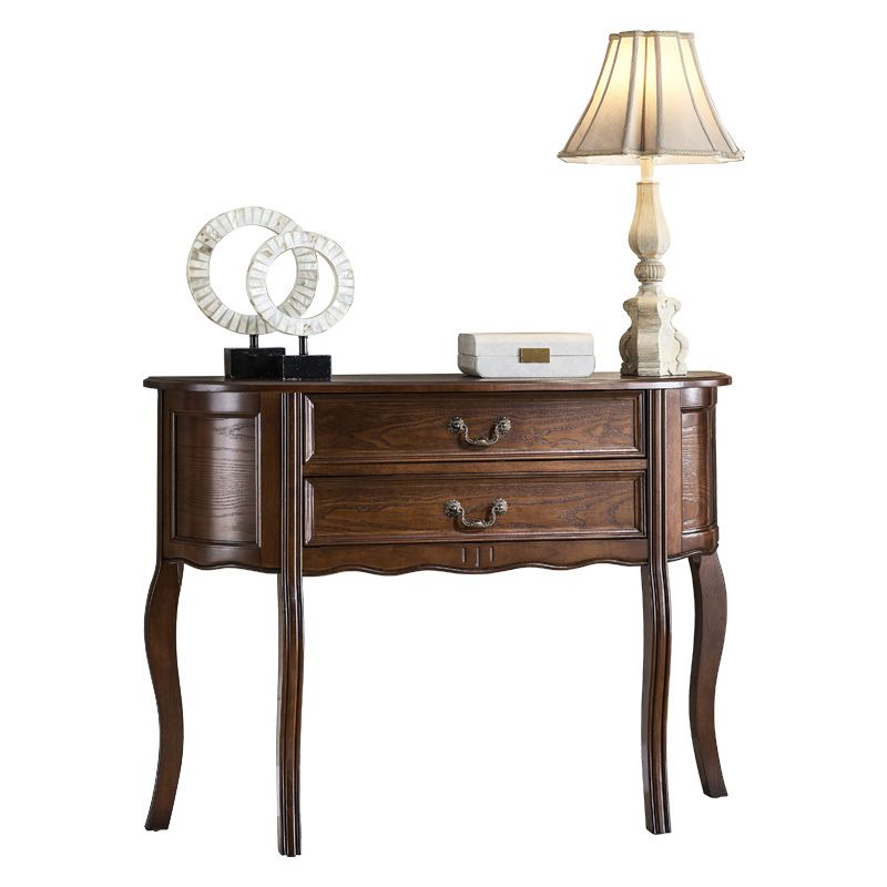 14"W Mid-Century Modern Console Table Half Moon Console Sofa Table