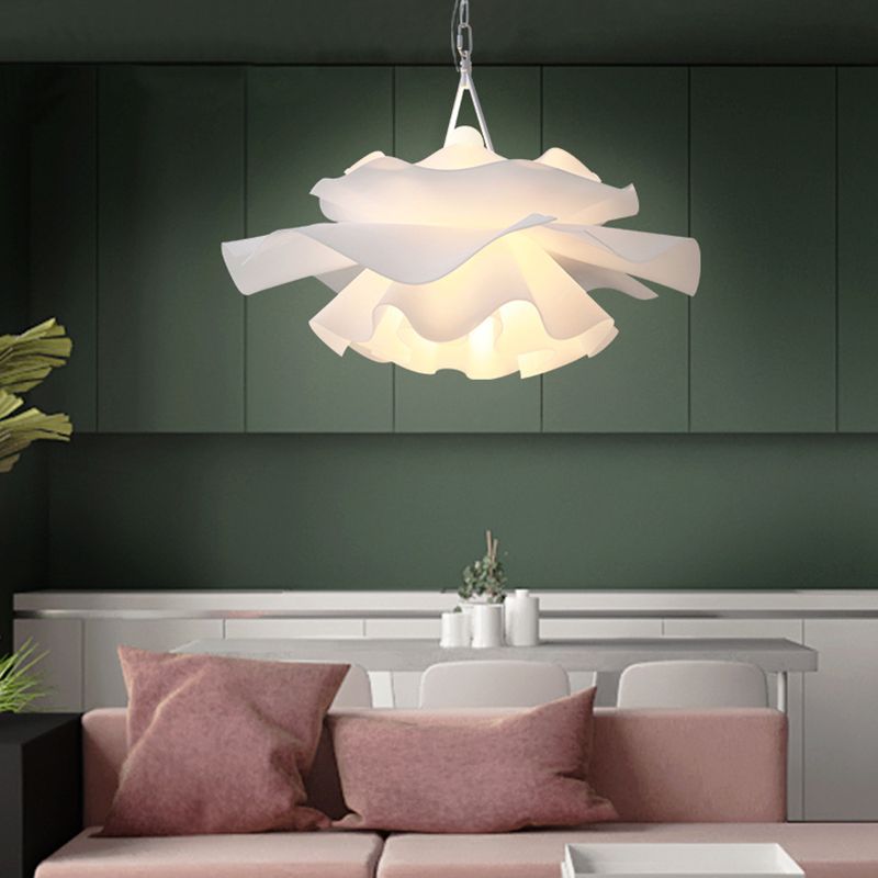 Nordic Style Flower Pendant Ceiling Light Acrylic Up and Down Lighting Hanging Light for Bedroom