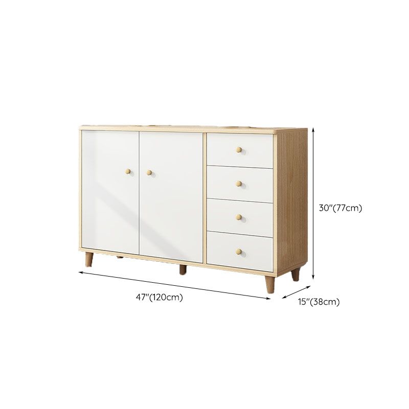 Contemporary Bedroom Chest Engineered Wood Storage Chest with Drawers