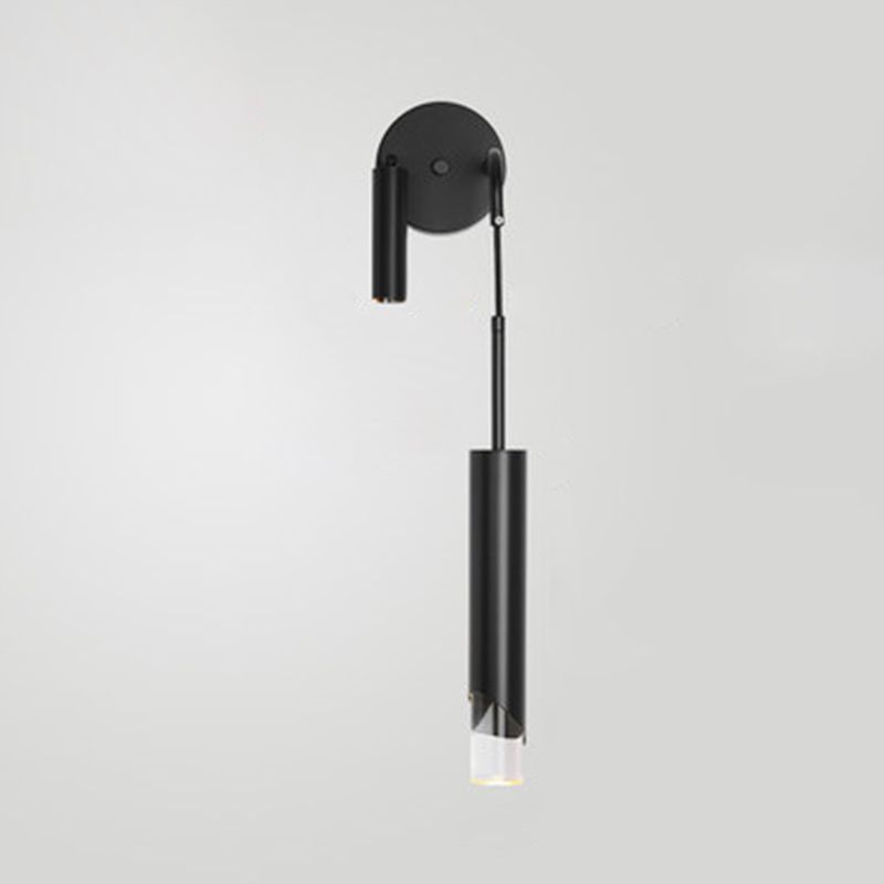 Luz de apliques de pared de dos luces contemporáneas con sombra acrílica transparente para el dormitorio