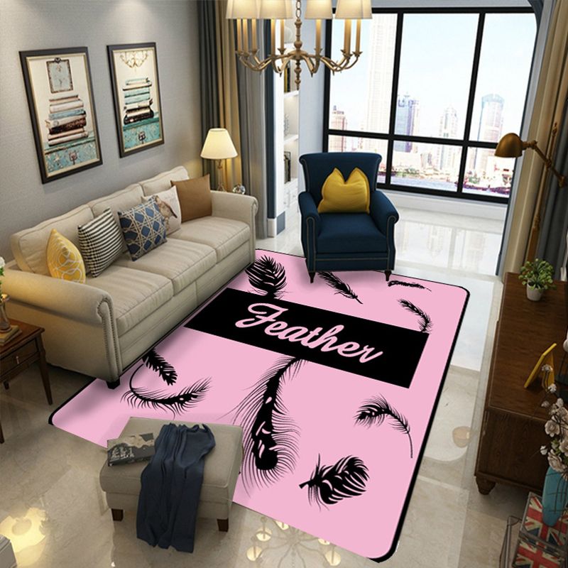 Trendy Living Room Rug Multi Colored Geometric Printed Area Rug Polypropylene Non-Slip Stain-Resistant Rug