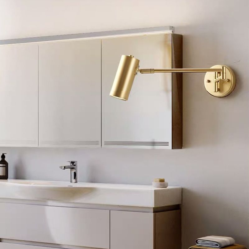 1 Light Cylinder Wall Mounted Lamp Contemporary Metal Wall Lighting Ideas