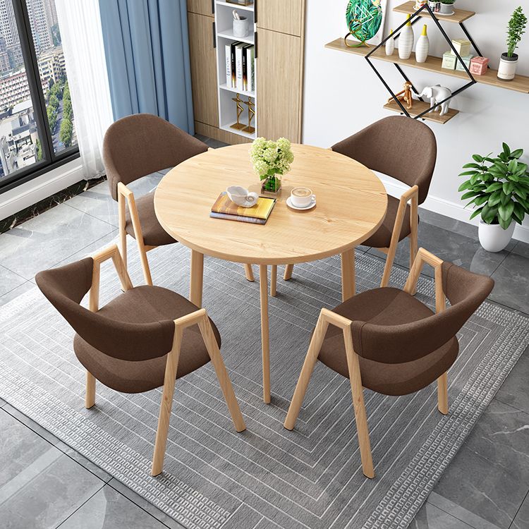 Minimalistische ronde vorm MDF-tafel Standaard eettafel voor keuken