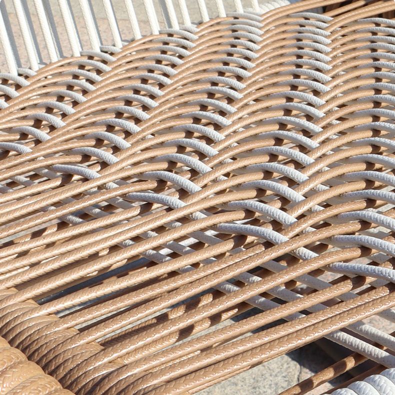 Contemporary Rocking Chair Wicker Spindle Backrest Metal Chair Legs Porch Rocking Chair