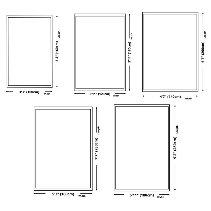 Minimalist Area Rug Geometry Pattern Carpet Polyester Stain Resistant Rug for Living Room