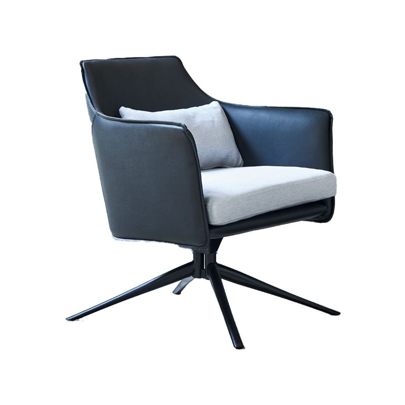 Modern Barrel Accent Chair Spider Solid Color Barrel Chair for Living Room