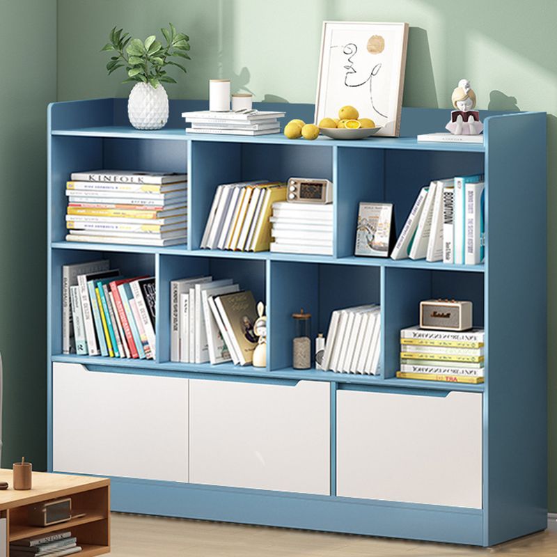 Standard Bookshelf With Doors Contemporary Bookcase for Study Room