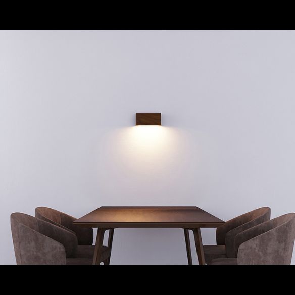 Moderno de estilo minimalista de estilo rectangular de lámpara de madera de lámpara de madera