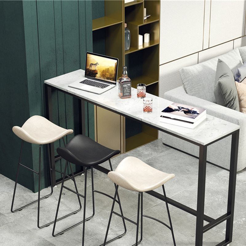 Rectangle Marble Bar Table Set Industrial Style 1/3/5 Pieces Bar Height Bar Set