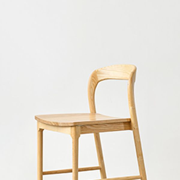 Industrial Style Counter Chair Solid Wood Footrest Counter Stool for Restaurant