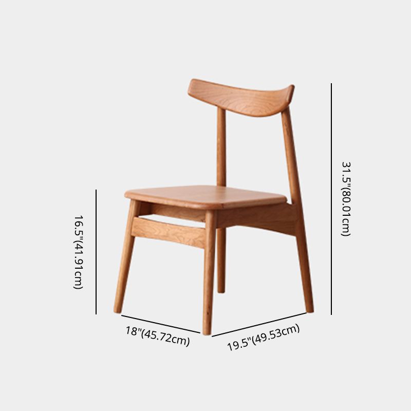 Contemporary Style Dining Table with Fixed Solid Wood Dining Table and Chairs for Home Use