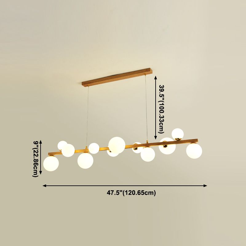 Luces contemporáneas de la isla de la esfera de la isla de la isla en marrón