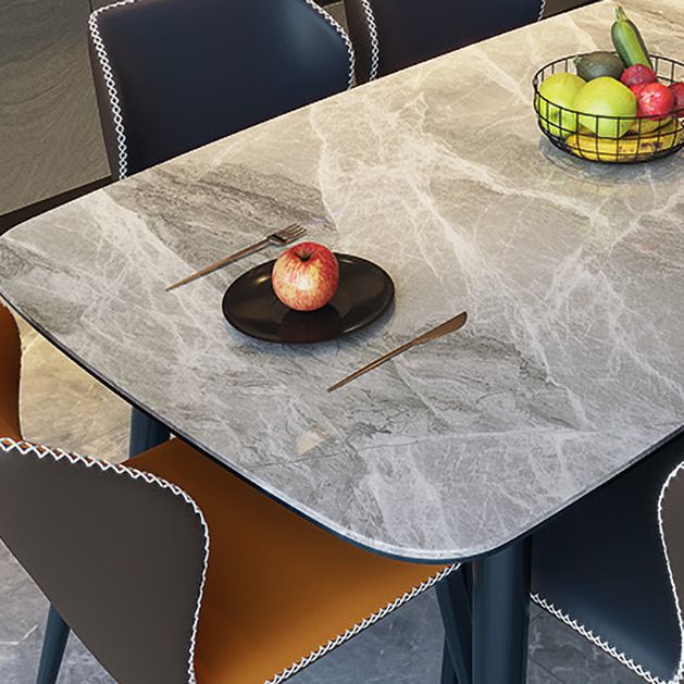 Sintered Stone Top Industrial Table for Restaurant Rectangle Dining Table with 4 Legs