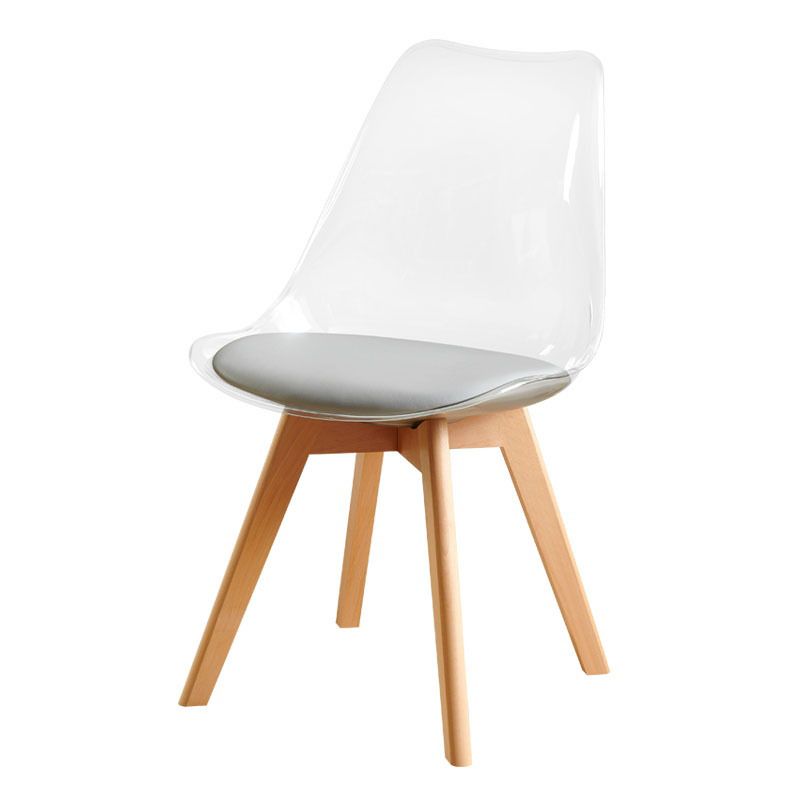 Contemporary Beech Wood Chair Set Solid Back Side Dining Kitchen Chairs