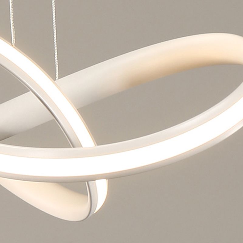 Acrylic Linear LED Hanging Lamp in Modern Simplicity Metal Pendant Light for Dining Room