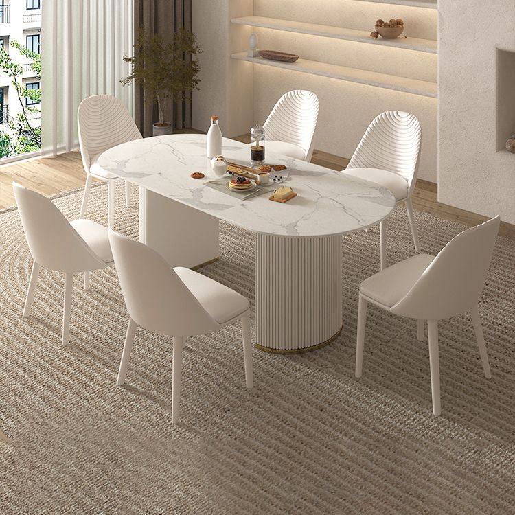 Modern 1/2/4/5/7 Pieces Dining Set Rectangle Stone Dining Table for Dining Room