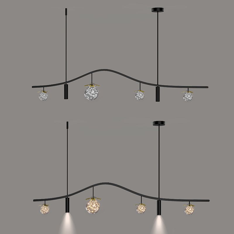 Moderne hangluchting voor Kijkeiland Globe Chandelier Island Lighting Ideas