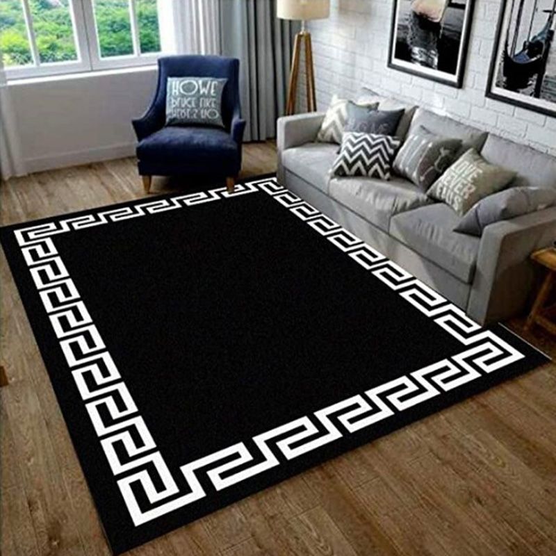 Gold Simple Rug Polyester Gold Wire Rug Non-Slip Backing Rug for Drawing Room