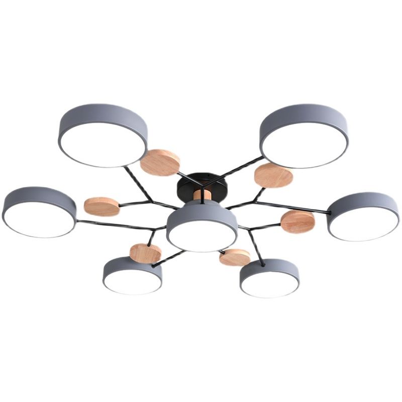 Luz de techo geométrico nórdico colorido LED de montaje de montaje para sala de estar para sala de estar